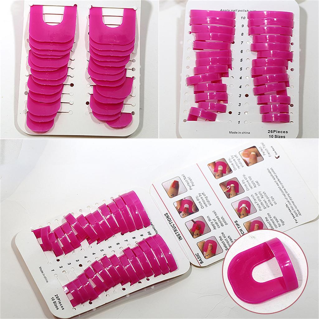 26x Защитные пленки для ногтей 10 размеров Многоразовые Защитные пленки для ногтей C Shield Защита кутикулы для ногтей Художественная роспись