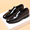 Мужская кожаная обувь слипоны Мода 2024 Толстая подошва Нескользящая и водонепроницаемая Мужская повседневная обувь Слипоны Обувь Офисные мокасины