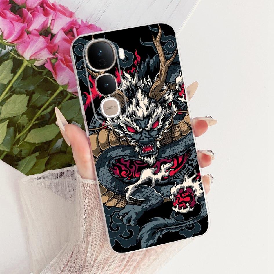 For Vivo Y400 5G Case V2506 New Fashion Flower Cover Transparent Silicone Slim Soft Phone Cover For Vivo Y400 Pro Y400Pro Bumper