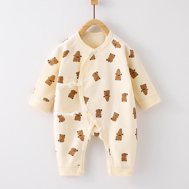 Весенний хлопковый ромпер для новорожденных - Боди с длинным рукавом для девочек