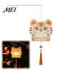 Mid-Autumn Festival Decorations Chinese New Year DIY Tiger Head Lantern Kit, Traditional Handheld PP Photogenic Party Props Craft with LED Light
