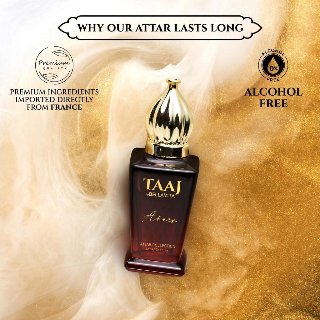 Bella Vita Luxury TAAJ Ameer Attar с лимоном, бобами тонка, ванилью и пачули для мужчин и женщин