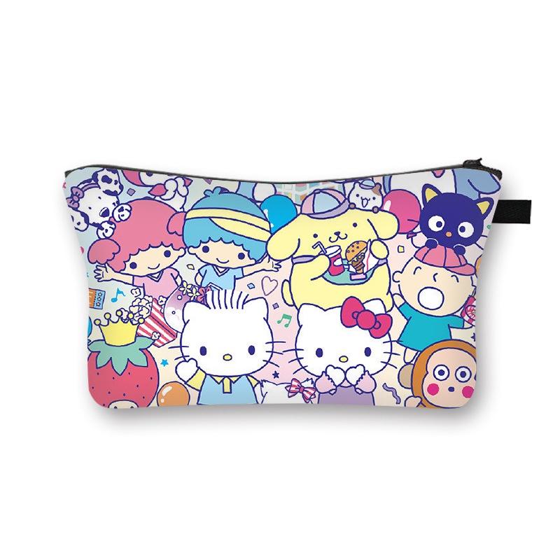 Лето 2023 Новый Стиль Sanrio Милый Сладкая Девочка Косметичка Мультяшная Студенческая Сумка для Хранения Оптом