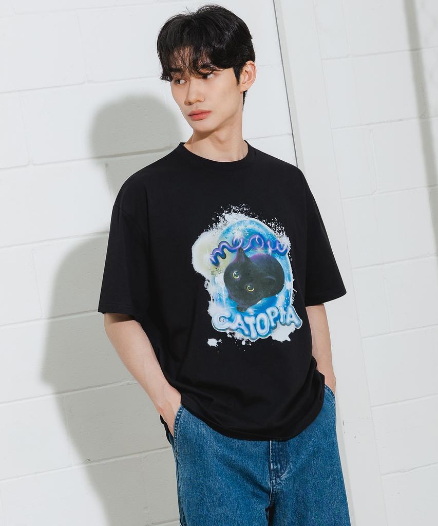 ALVINCLO Catopia Oversized Short Sleeve T-Shirt Ast4535 (3 Colors)