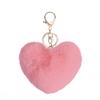 Imitation Rabbit Ball Plush Pendant DIY Phone Case Keychain Heart-shaped Accessory