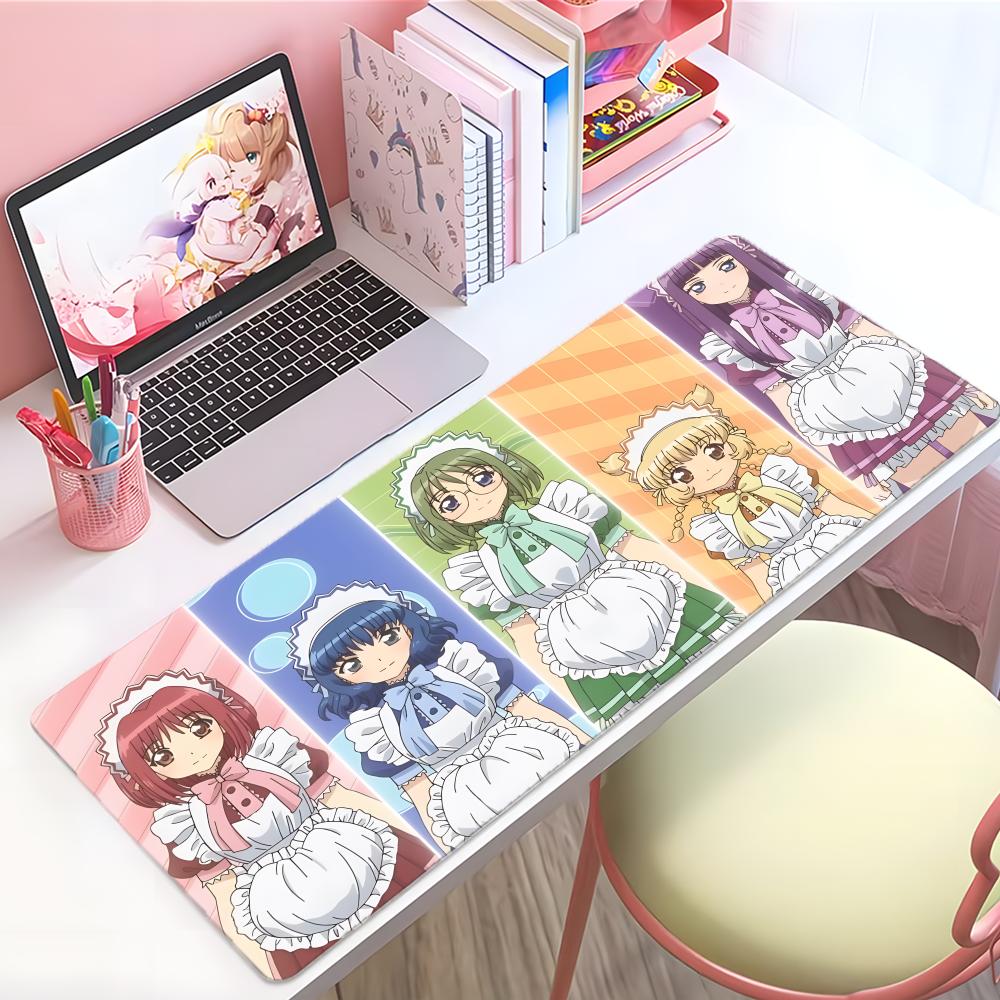 Cute Magical Anime TTokyo Mew Mew Mouse Pad Large Thick Desk Pad Stitched Edges Gaming Mouse Mat For Pc
