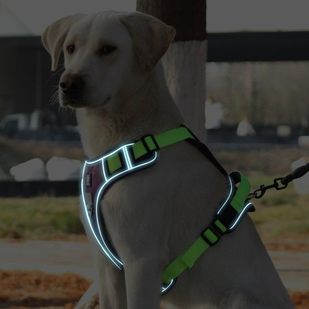 Multi-Point Adjustment Anti-Pull Dog Harness Reflective Dog Leash Dog Chest Strap Daily Walks