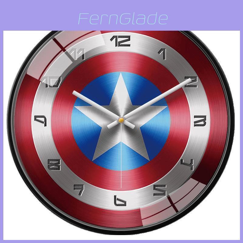 Marvel Captain America Iron Man Spider Man Pattern Wall Clock For Kids Room Decor