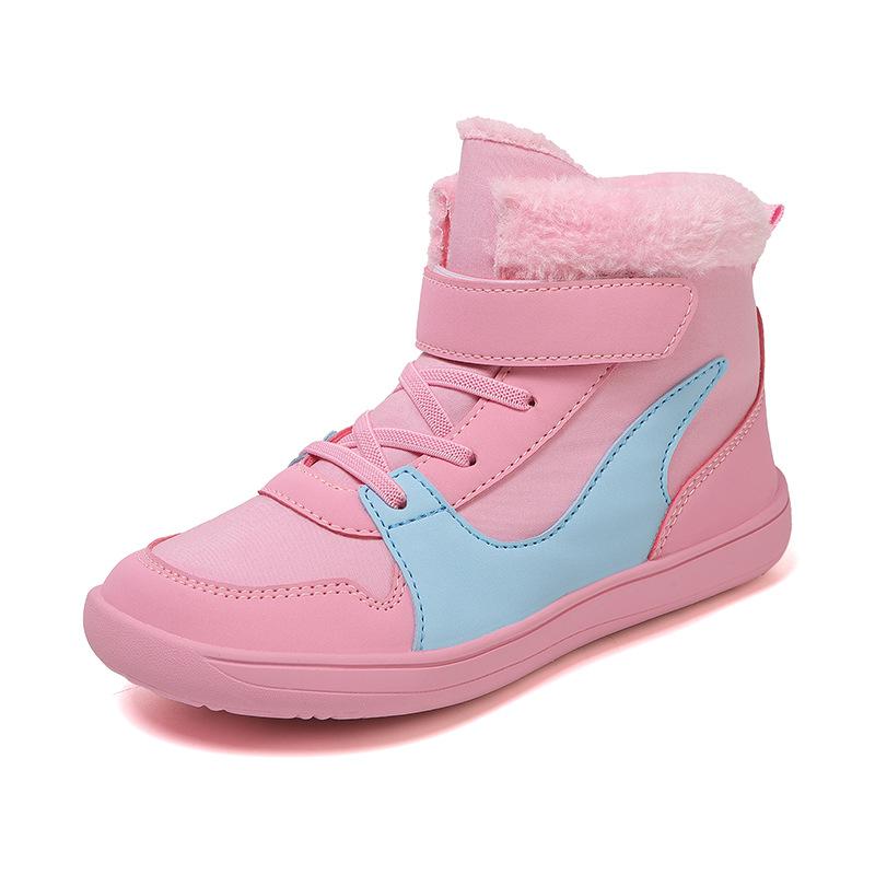 Детские широкомыслые хлопковые туфли для улицы, повседневные зимние ботинки, мужские утепленные термохлопковые ботинки