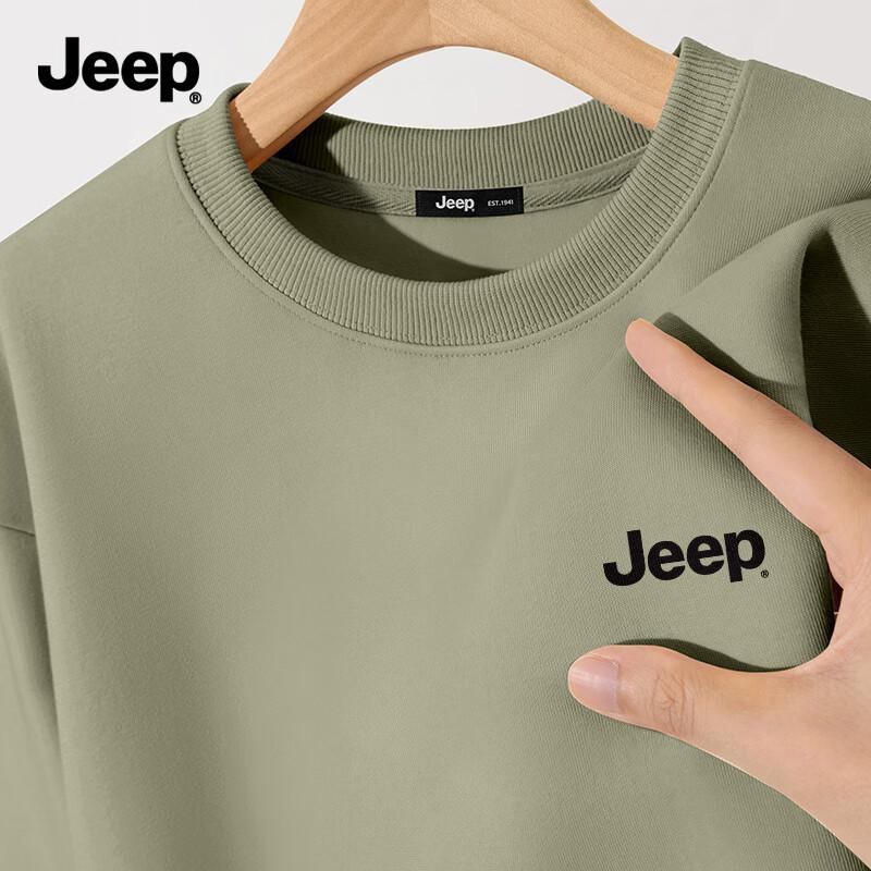 Jeep Мужская толстовка с круглым вырезом, свободного кроя, 2025