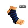 1/5 Pairs Men Ankle Toe Socks Pure Cotton Striped Bright Color Anti-Bacterial Breathable Boat Five Finger Socks Boy 4 Seasons