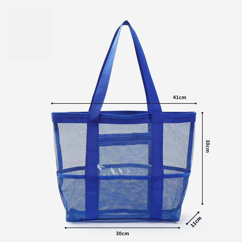 Large Capacity Mesh Beach Bag Portable Travel Organizer for Swimming and Fitness KTB