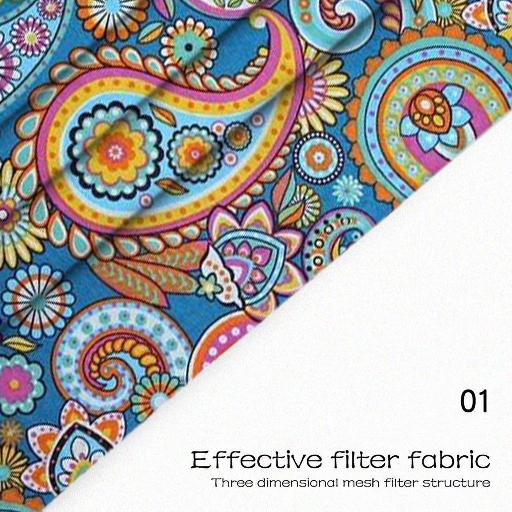 Маска для взрослых, 20 шт., одноразовая маска для лица с принтом пейсли, промышленная 3-слойная ушная петля