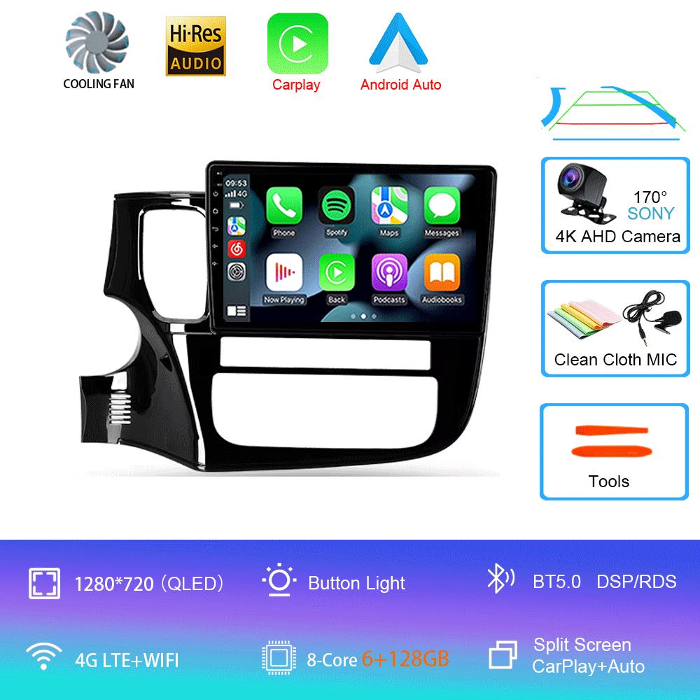 Автомобильное радио Android 14 Carplay для Mitsubishi Outlander 3 GF0W GG0W 2012-2018 Мультимедиа Видео Плеер Навигация Стерео GPS 2din