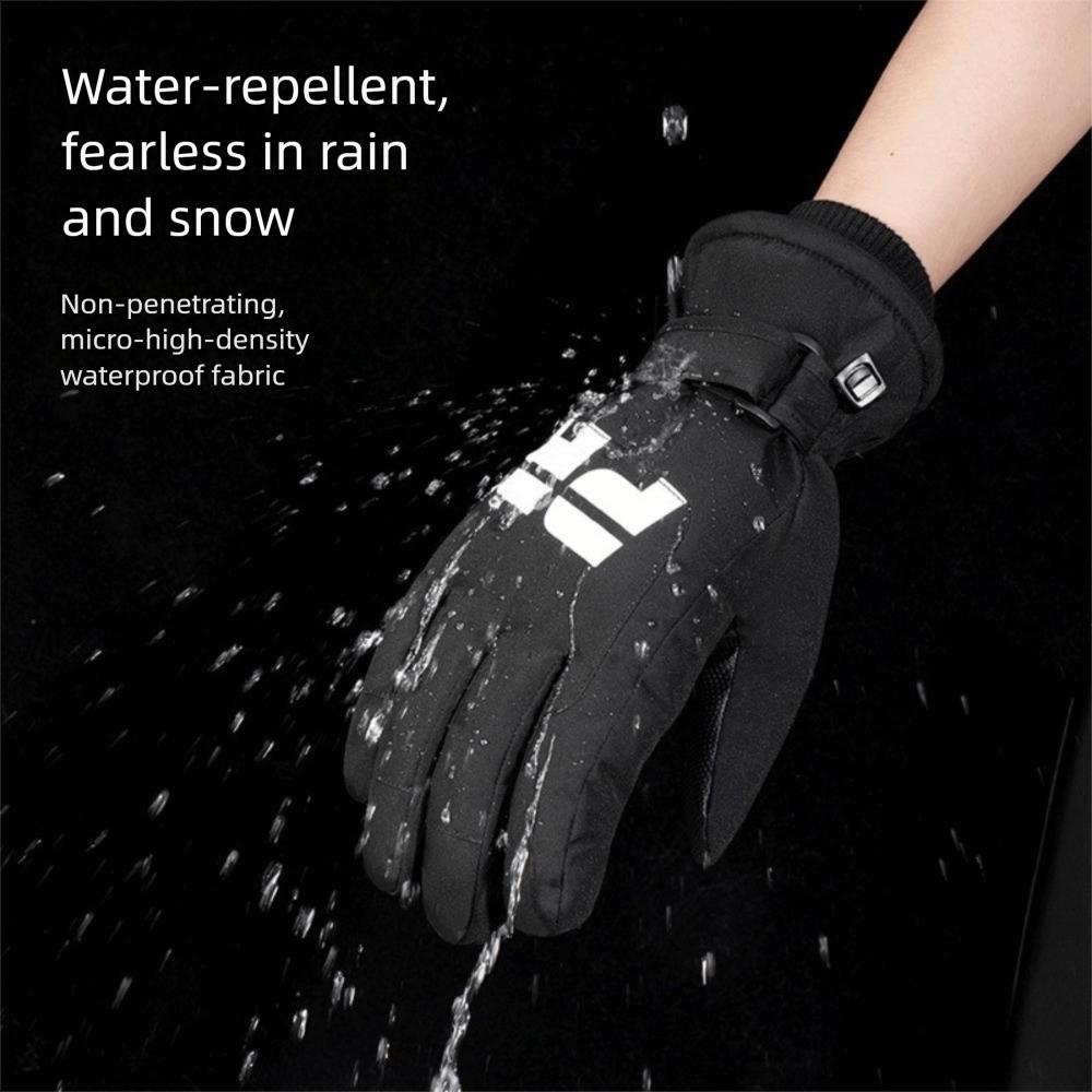 Keep Warm Warm Skiing Gloves Solid Color Winter Mittens New Cold-proof Gloves Men