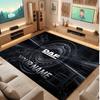 DAF Personalized Crystal Velvet Carpet, Customized Name Text Soft Anti‑Slip Rug for Living Room Bedroom