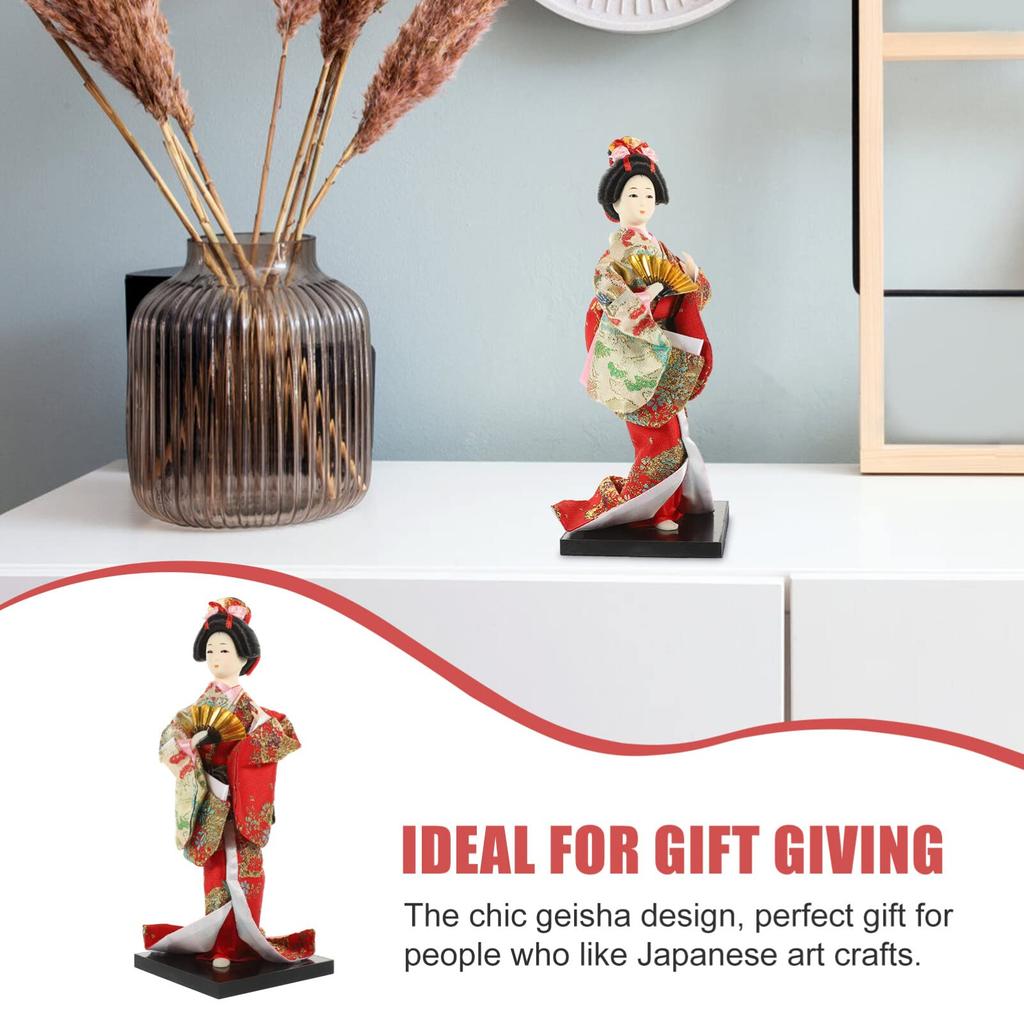TOYMYTOY Японская кукла, Танец, Майко, Кукла в японском стиле, 27 см, Японский сувенир, Украшение, Кукла в кимоно, Модель куклы гейши, Кукла Кабуки, Японский