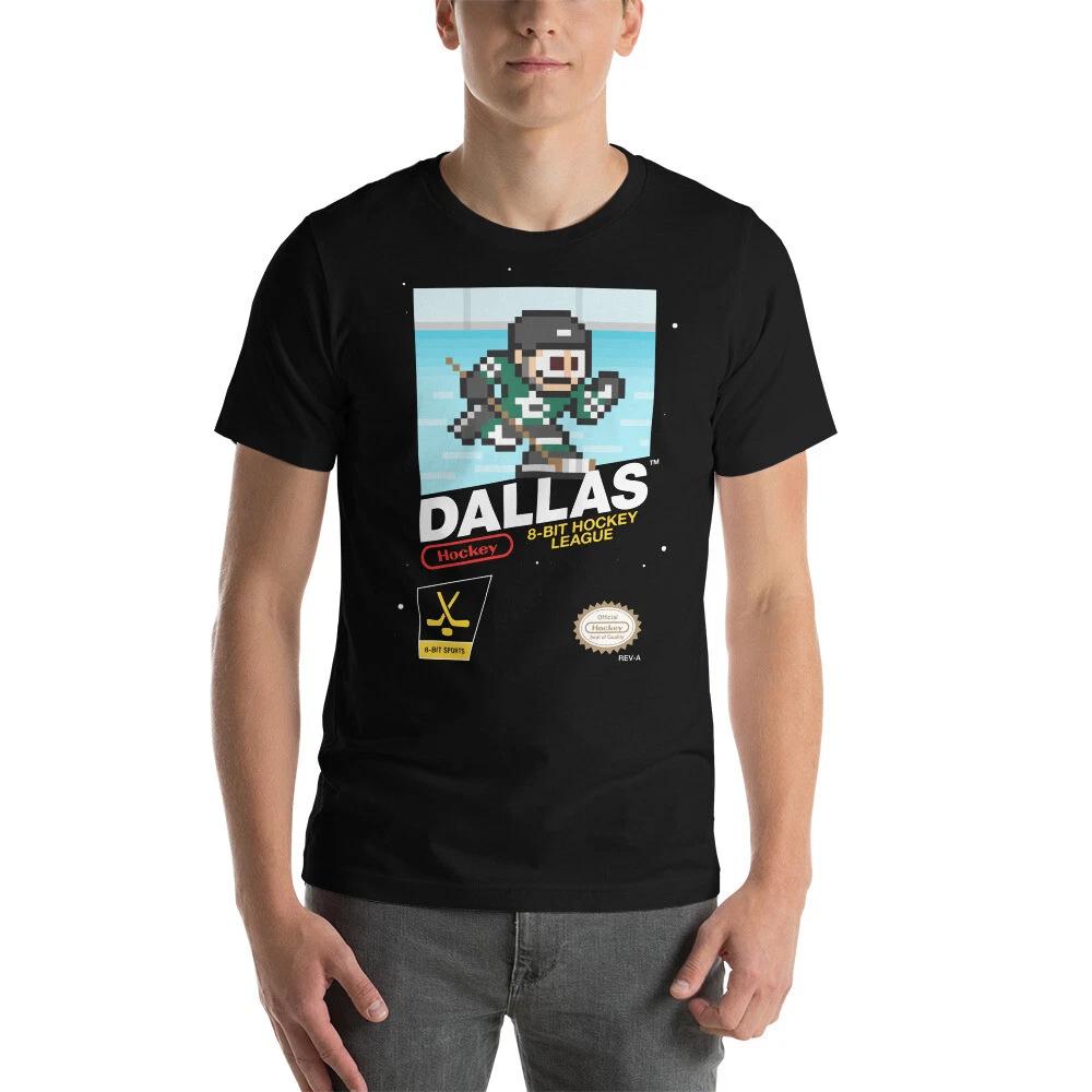 Джерси хоккейной команды Dallas Stars 8-битное Ретро NES Nintendo Футболка Ретро Футболка