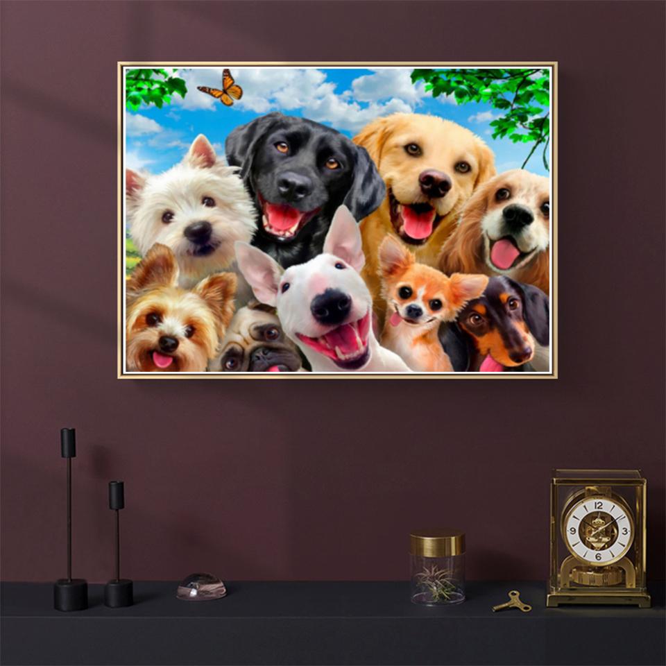 5D DIY алмазная живопись животное кошка собака набор для вышивки крестом полный круглый алмаз вышитая мозаика художественная картина украшение со стразами