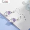 Классические серьги из аметиста из стерлингового серебра 925 пробы для женщин, модные вечерние свадебные украшения из благородных кристаллов, рождественские подарки