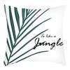 New Pillowcase Green Plant English Letter Print Printed Cushion Home Sofa Cushion Cover