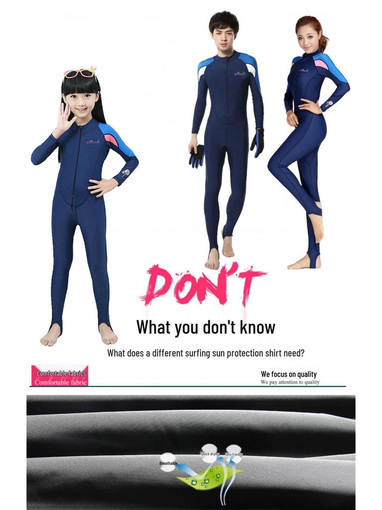 Unisex Adult Full Body Long Sleeve Swimsuit: Quick-Dry, Breathable, Sun-Protective for Surfing, Snorkeling, and Diving.