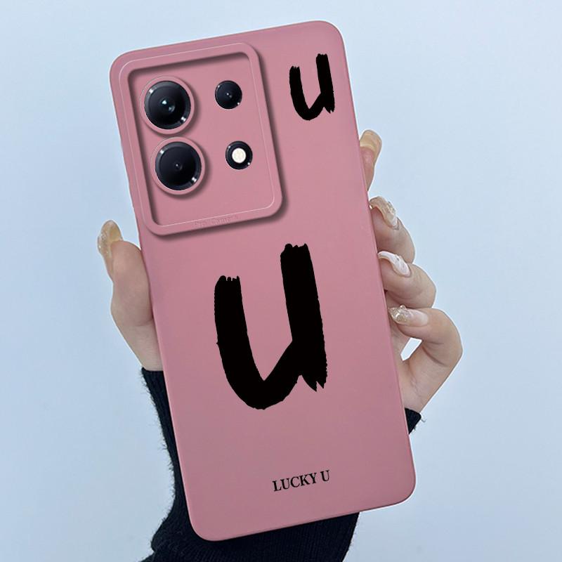 Чехол для Infinix Note 30 5G X6711/Note 30 Pro/30 VIP/30i/Note30 X6833B Счастливой начальной буквой Мягкий силиконовый задний чехол Чехол для телефона