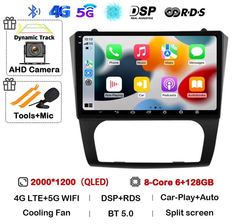 Android 14 Carplay+Auto WIFI+4G BT автомобильное радио стерео для Nissan Altima Teana 2008 2009 2010 2011 2012 мультимедийный видеоплеер GPS