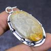Fossil Coral Gemstone 925 Steling Silver Jewelry Pendant 2.29" g0Z33