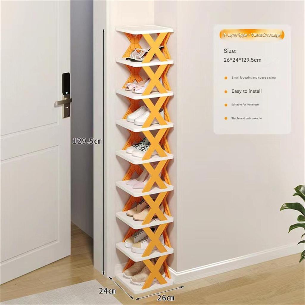 DIY Simple Shoe Rack Home Space Saving Storage Small Narrow Shoe Rack Multifunctional Creative Plastic Multi-layer Dormitory Sma
