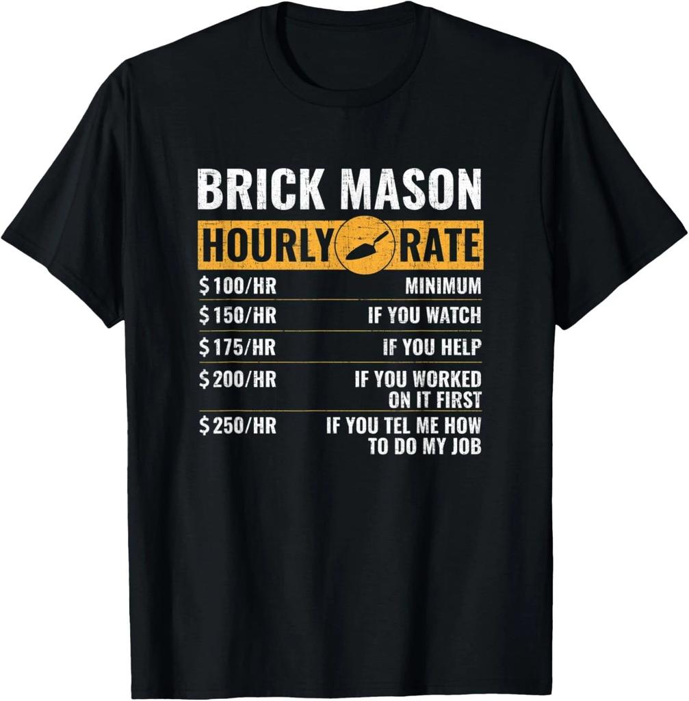 Bricklayer Hourly rate _ brickmason brick masonry Funny Gift Unisex T-Shirt