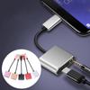 2 в 1 адаптер для наушников типа C, аудиоразветвитель, USB-C, зарядный преобразователь 3,5 мм