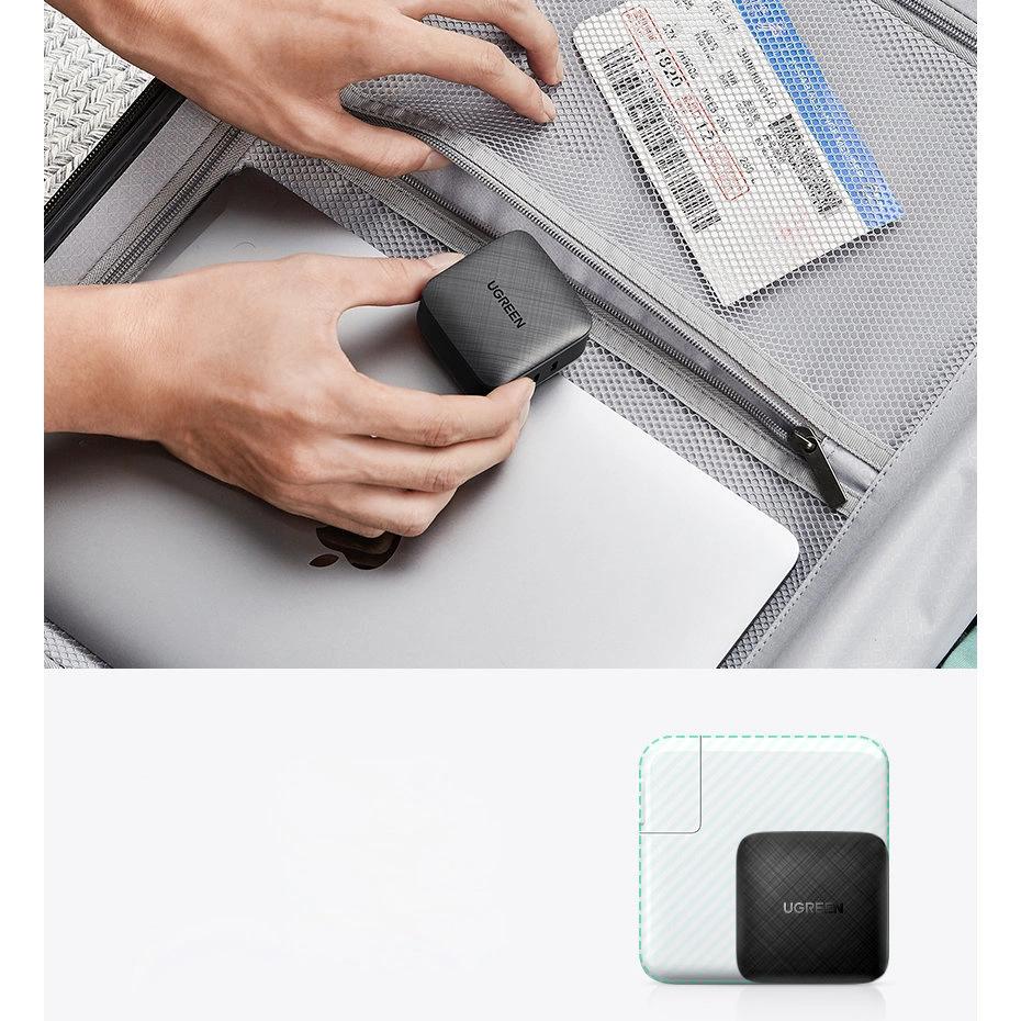 Ugreen Настенное зарядное устройство, 2 порта USB, тип C, 66 Вт, Power Delivery 3.0, быстрая зарядка 4.0+, черный (CD216)