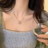 Hollow Peach Heart Necklace Female Tide Sweet Spice Girl Student Simple Collarbone Chain Design Feeling Neck Chain