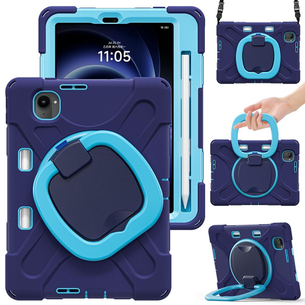For Xiaomi Redmi K Pad Case with Shoulder Strap TPU+PC+Silicone Kickstand Tablet Cover