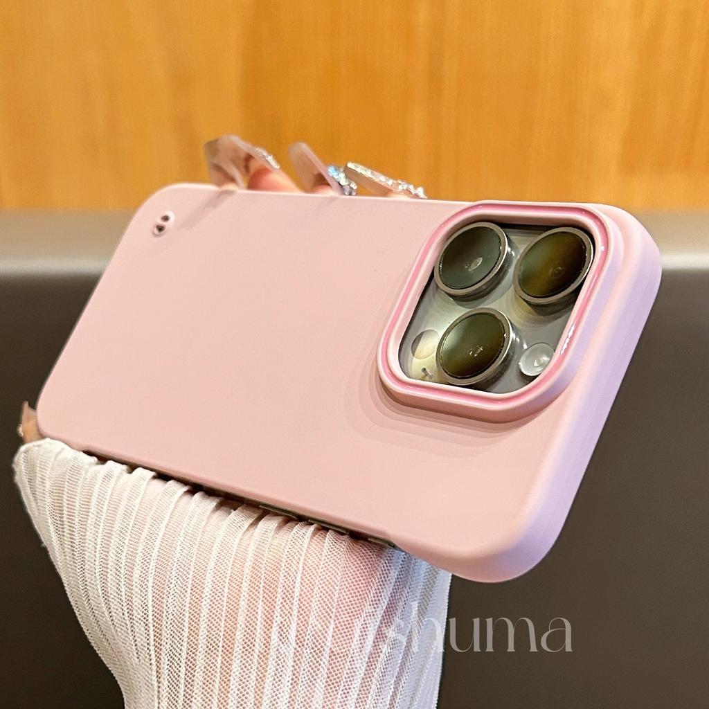Подходит для iPhone 16 Мягкий и тонкий круглый магнитный чехол для телефона Apple 15 Безрамочный Ультратонкий Ощущение голого металла Защитный чехол из ПК