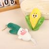 1 Piece Cartoon Plush Peeled Corn Doll Keychain Scallion Stuffed Toys Vegetable Gifts Cute Bag Pendant Schoolbag Accessories