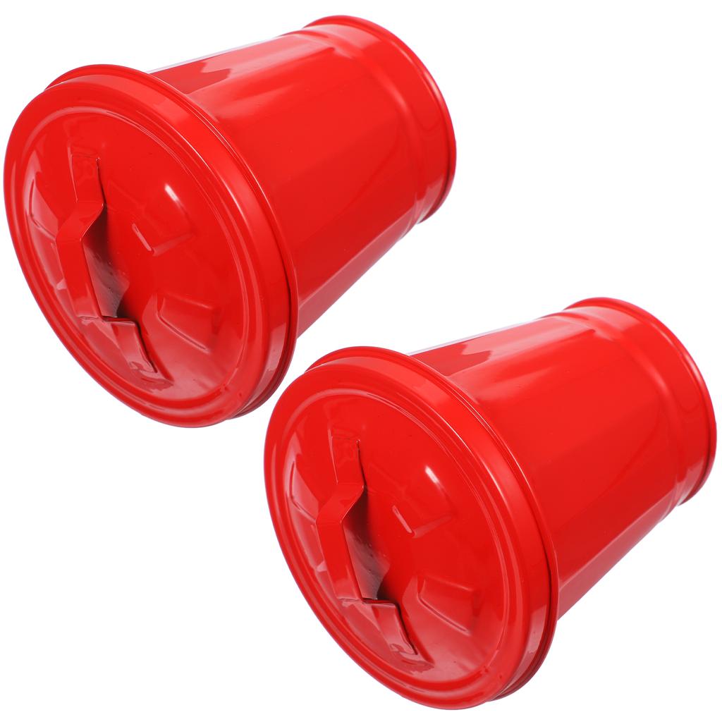 2 шт. Ручной контейнер для хранения крышек Мини-контейнер для мусора на стол для дома, офиса, общежития, столешницы Металлическое мусорное ведро с прочным железом