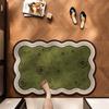 Bathroom Floor Mat, Household Non-Slip Mat, Water-Absorbent Vintage-Style Washroom Entrance Mat, Toilet Foot Mat