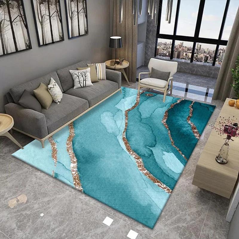 Скандинавский Светлый Люкс Мраморный Ковер для Гостиной Спальни Искусство Абстрактные Прикроватные Коврики Кухня Нескользящий Балкон Ковер для Кабинета Прихожая Коврик