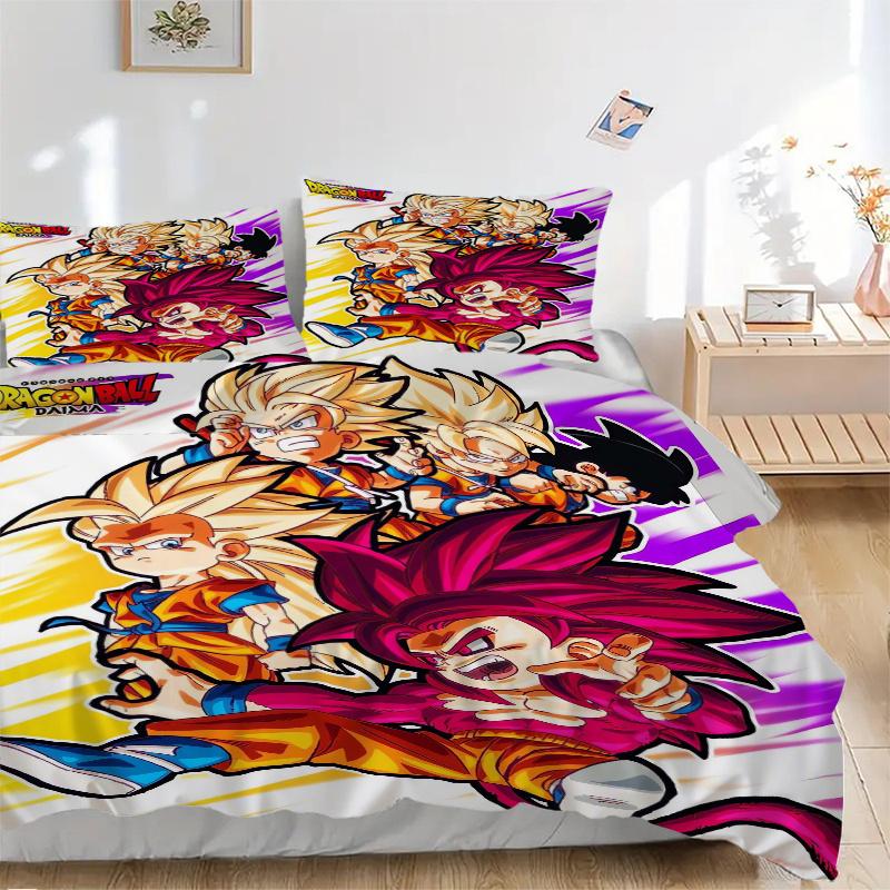 3pcs Dragon Ball Daima Printed Quilt Set Soft and Comfortable Quilt Cover for Bedroom Set .H025