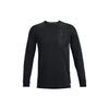 Solid Color Crew Neck Pullover Printed Shoulder T-Shirt Men T-Shirts Black 1373876-001