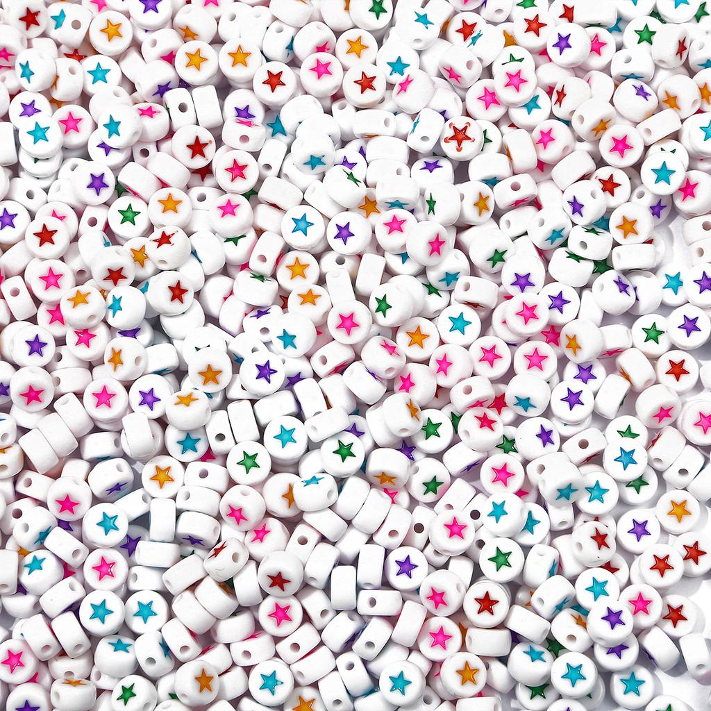 Бусины ручной работы 4*7мм Акриловые россыпные бусины Бусины с алфавитом Плоские бусины Ручная работа DIY Детское раннее образование Изготовление бижутерии Аксессуары Браслет