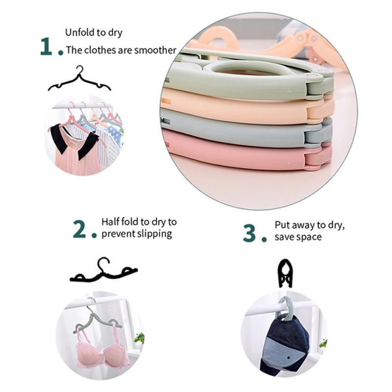 Fashion Creative Travel Portable Foldable Clothes Hanger for Outdoor Travel Simple Clothes Hanger