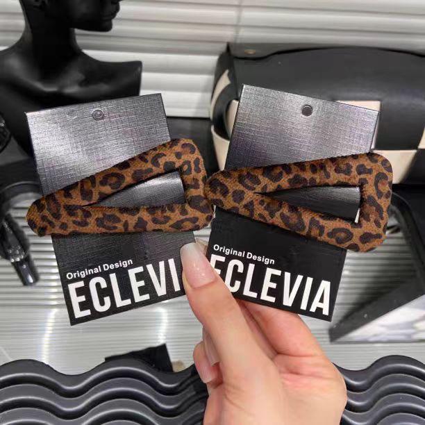 Leopard Print BB Clip: Retro, Versatile Fabric Hair Accessory for Autumn/Winter