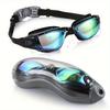 Adjustable Goggles Professional Swimming Glasses Anti-Fog UV Protect Waterproof Silicone Mirrored Swim Diving Eyewear