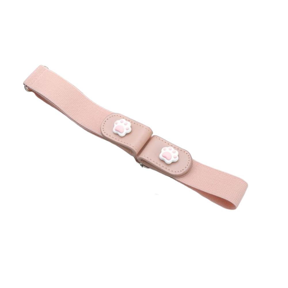 Adjustable Length Elastic Stretch Belt Press Buckle Style Invisible Belt for Women Men
