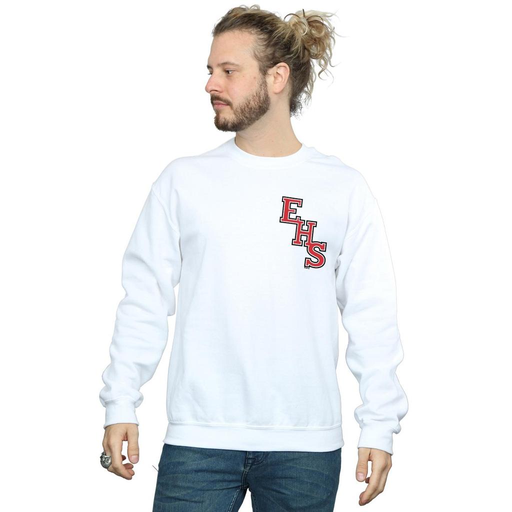 Disney Mens High School Musical The Musical EHS Logo Breast Print Sweatshirt