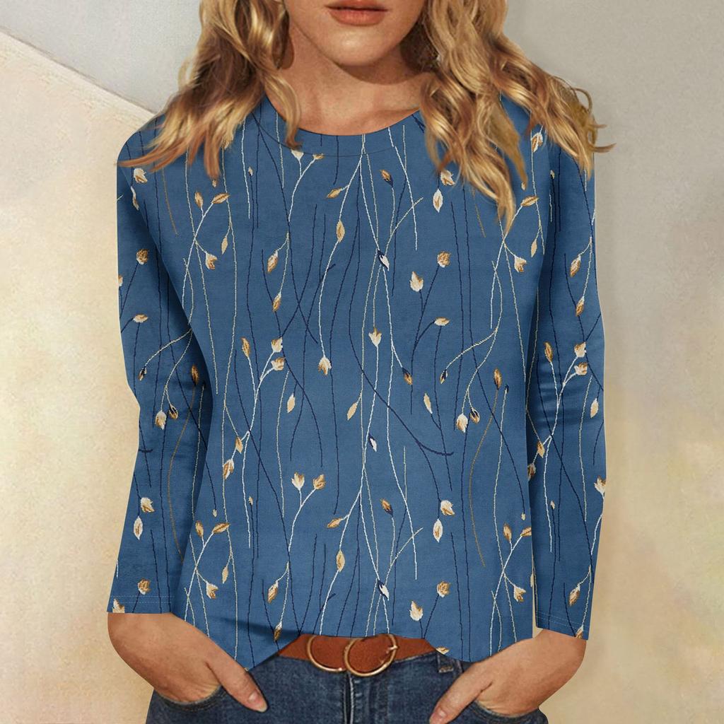 Рубашки с длинным рукавом для женщин, милые футболки с графическим принтом, блузки, повседневные базовые топы больших размеров, пуловеры