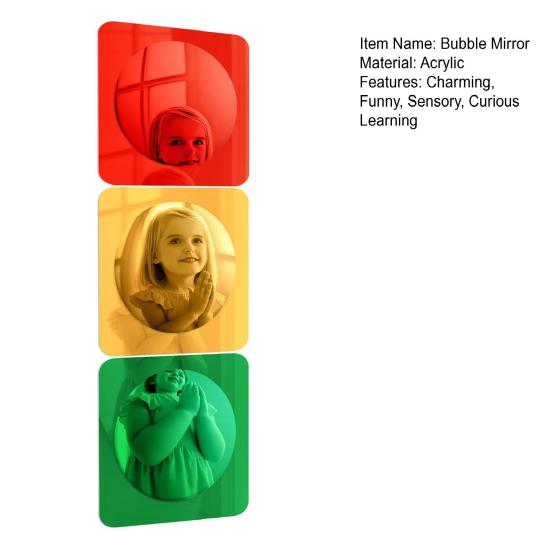 3 шт. Сенсорное зеркало-пузырь на стену Интерактивное акриловое зеркало для детей Детский сад Сенсорная комната Декор для научного класса Сенсорная игрушка